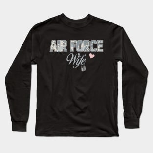 Proud Air Force Wife T-Shirt US Air Force Wife Long Sleeve T-Shirt